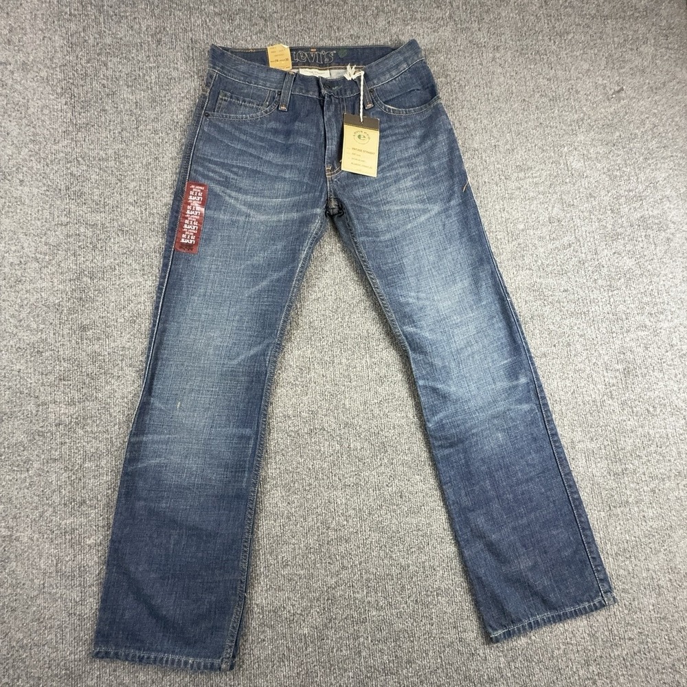 Levis 539 Vintage Straight Jeans Mens 29x30 Blue Relaxed Fit Organic Denim Eco
